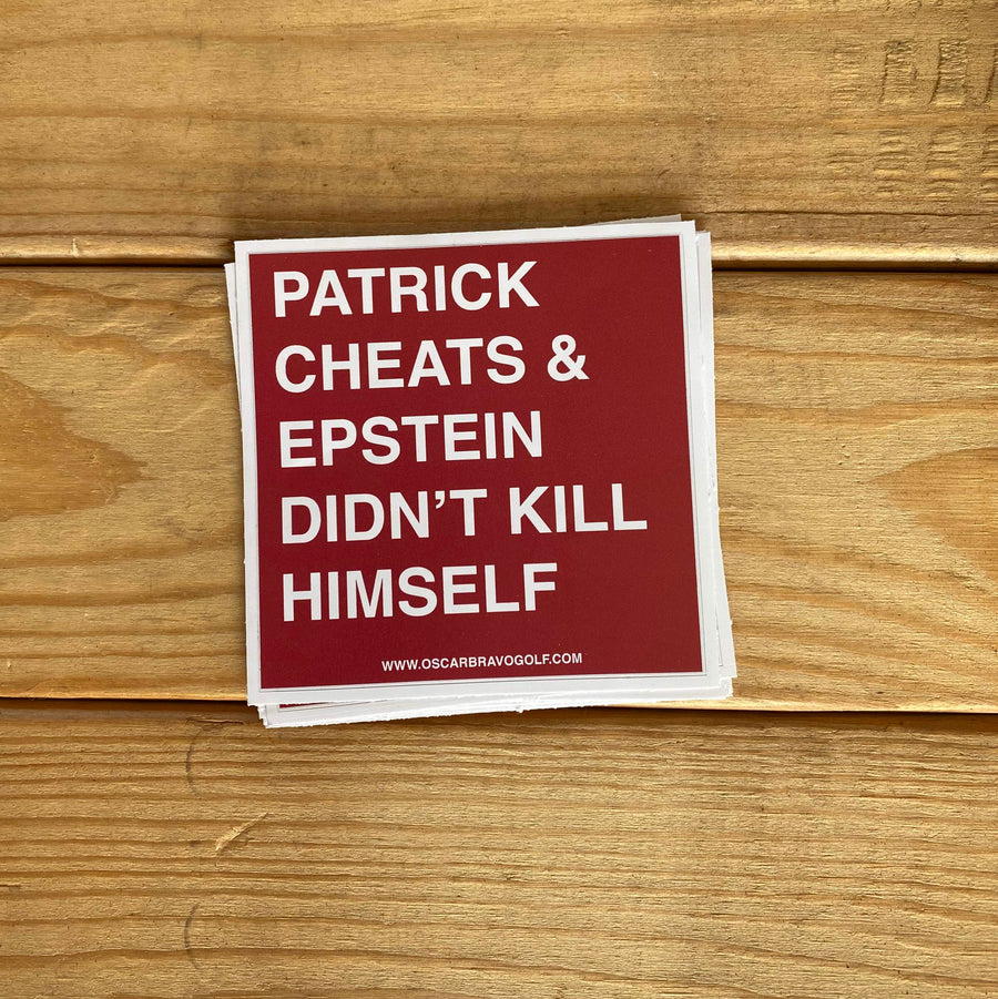 PATRICK CHEATS AND EPSTEIN DIDN'T KILL HIMSELF STICKER